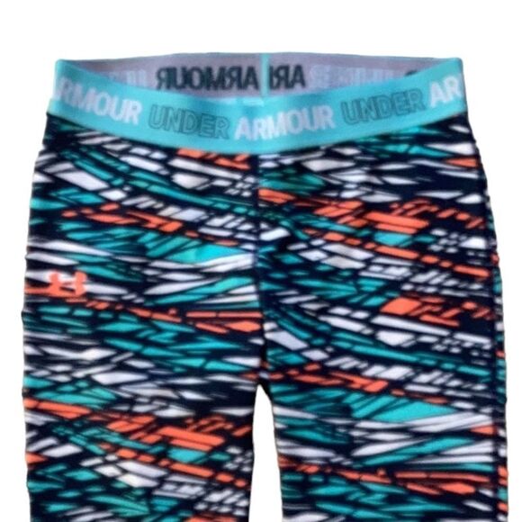 UNDER ARMOUR GIRLS EXTRA LARGE CROPPED LEGGINGS - Picture 2 of 3